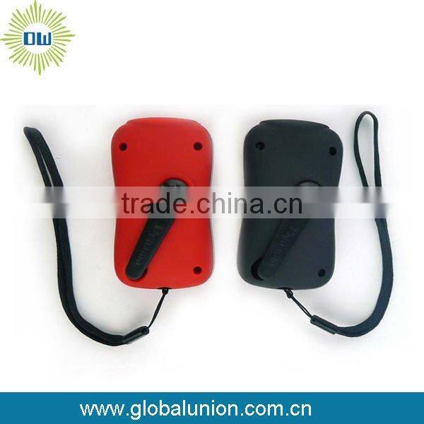 mini 3LED dynamo solar flashlight