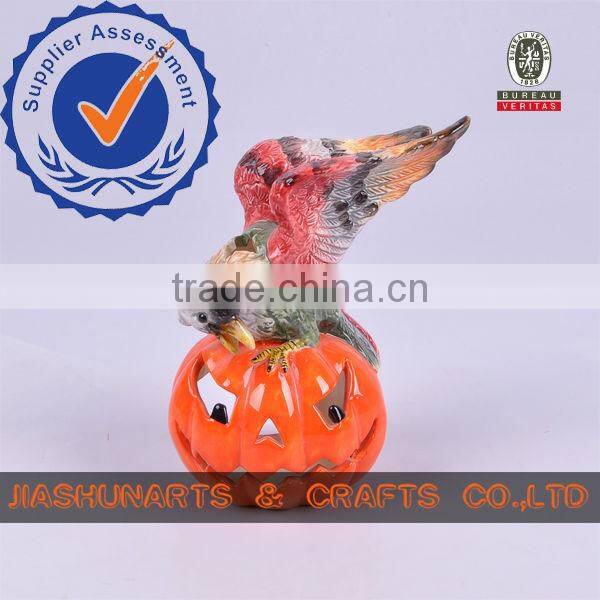 Eagle Pumpkin Halloween Candle Holder