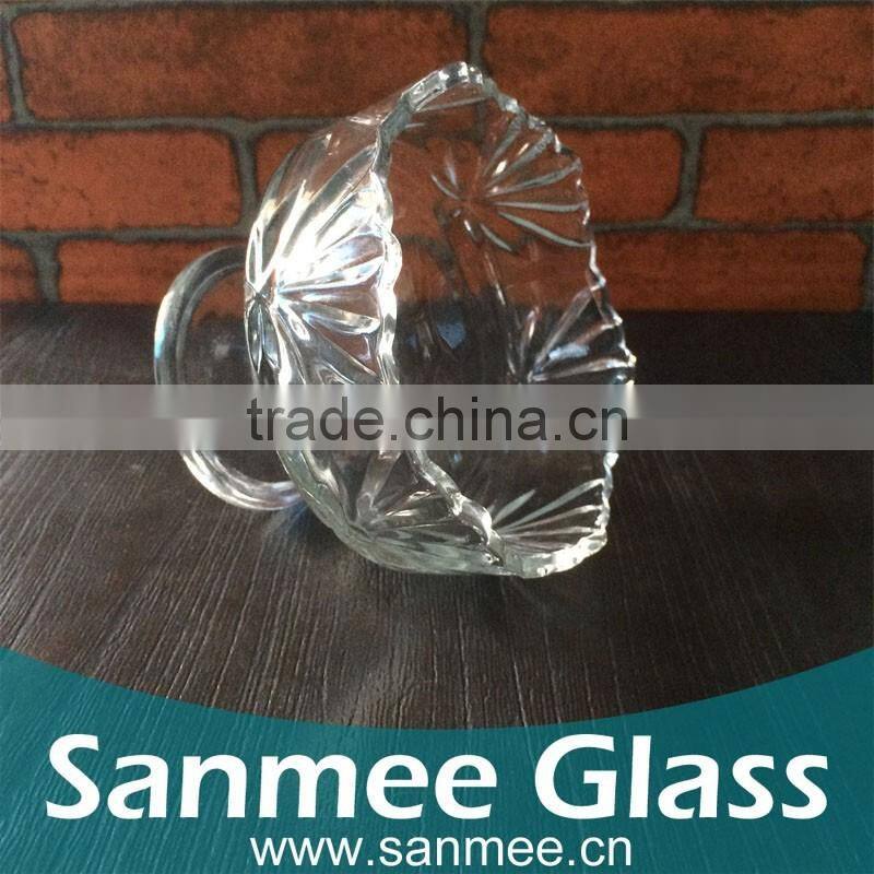 170ml Clear Flower Pattern Glass Footed Candy/Ice Cream Bowl