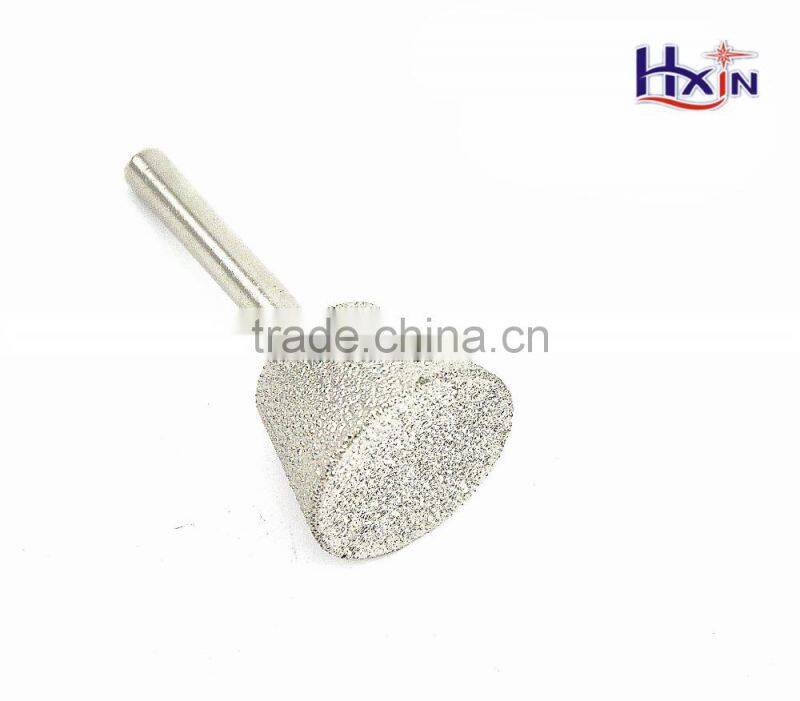 Vacuum brazed diamond carving burrs for filing wood,brick