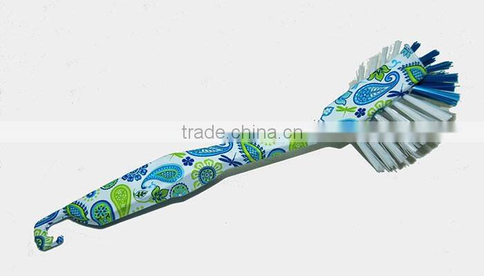 fashion plastic handle styling brushes set pot and dish washing brush