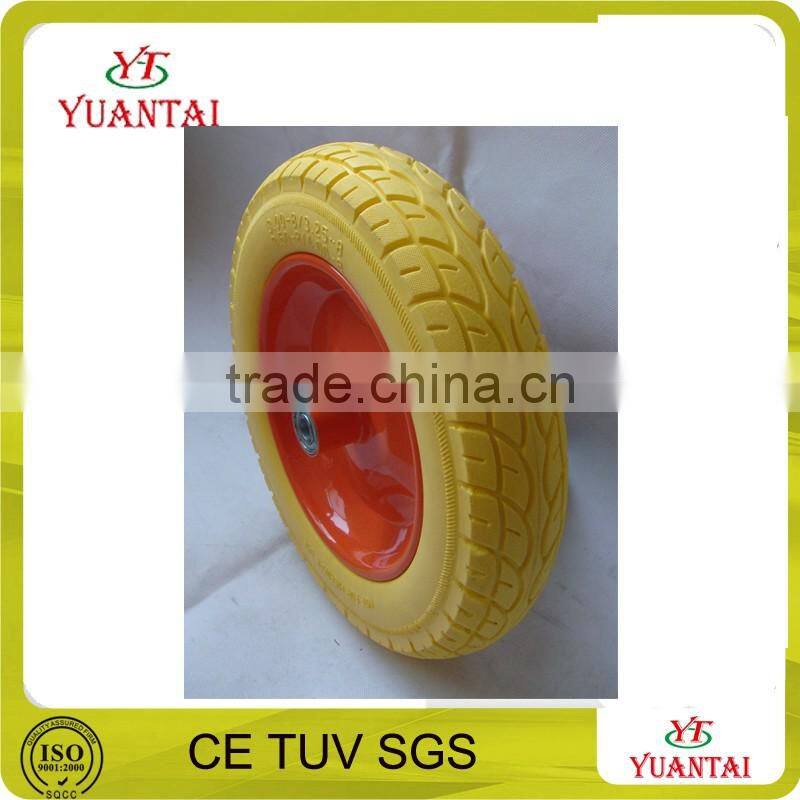 steel rim wheelbarrow 3.00-8 3.25-8 PU foam wheel