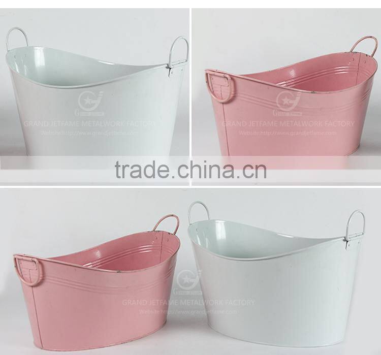 17 inch iron metal garden ice in a bucket drink party tub