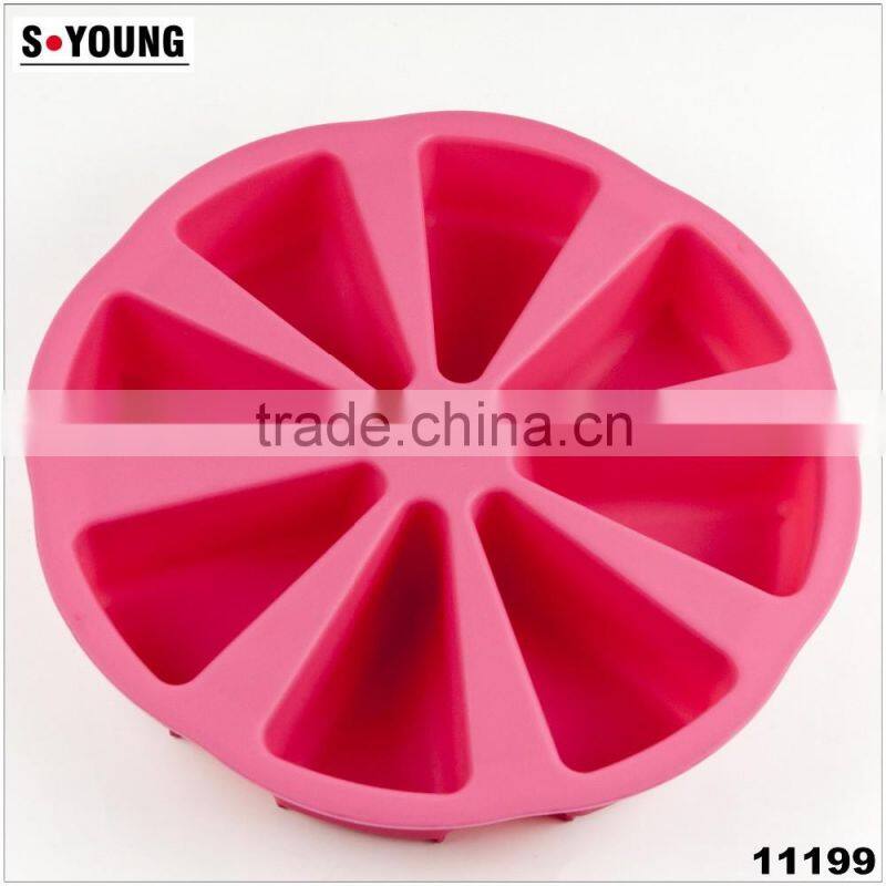 11199 Food grade triangle shaped silicone sandwich mould / silicone cake molds