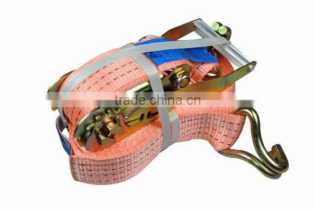 2" ratchet tie down 50mm with double J hook, two-pieces, 2000/4000DAN, CEGS