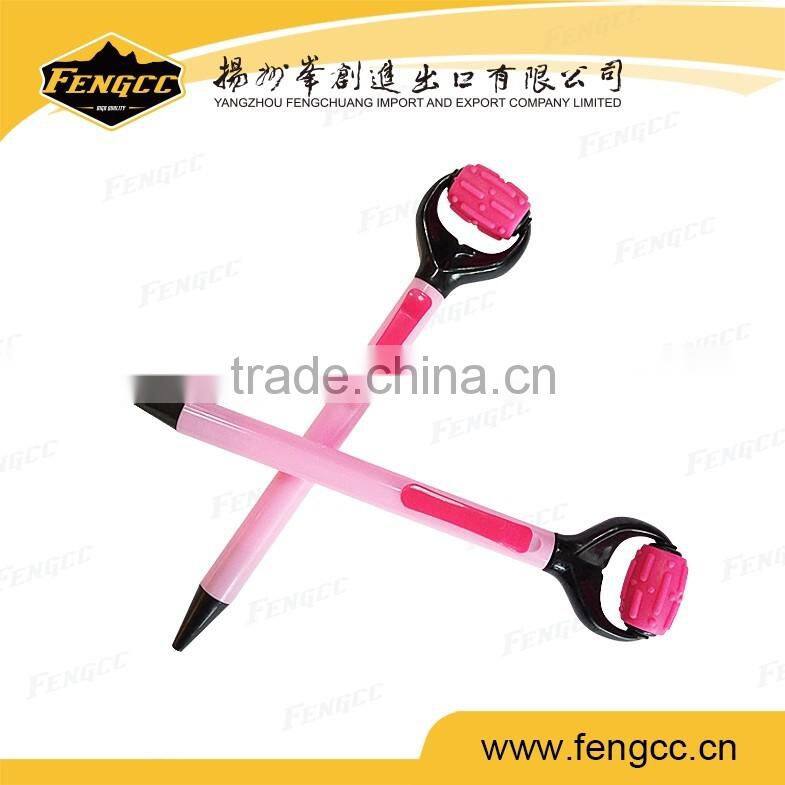 Promotion custom logo transparent advertising plastic ball pen