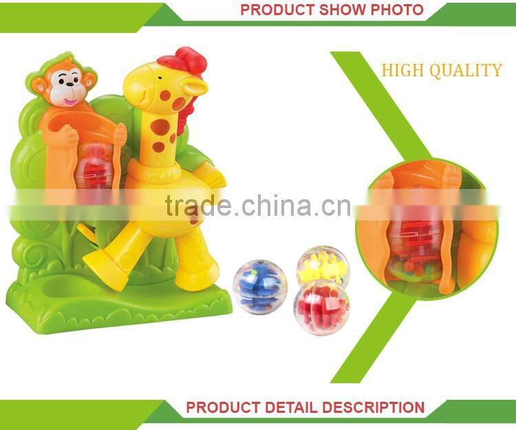 Intelligence parent-child game toy cartoon plastic giraffe toy