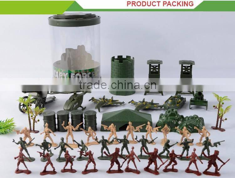 Wholesale military base set kids play plastic soldier toys