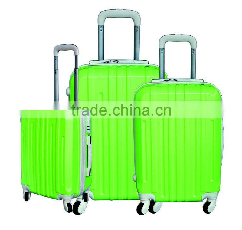Bright color trolley luggage abs set