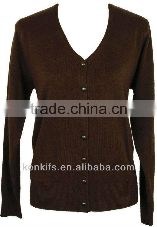 Womens Cardigan V-Neck Sweater