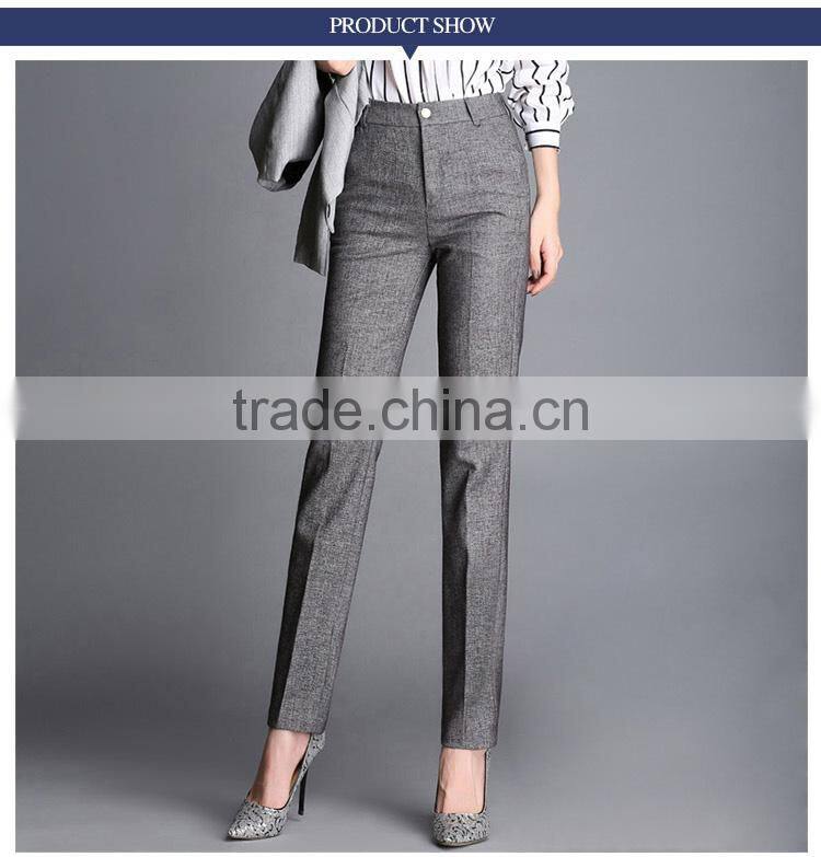 Female small straight pants suit dress pants occupation high waisted jeans leisure trousers custom made as your need