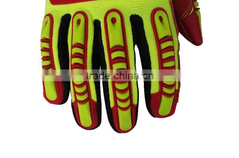 mechanical work safety glove en388 4132, palm reinforcement, heavy construction, rescue gloves