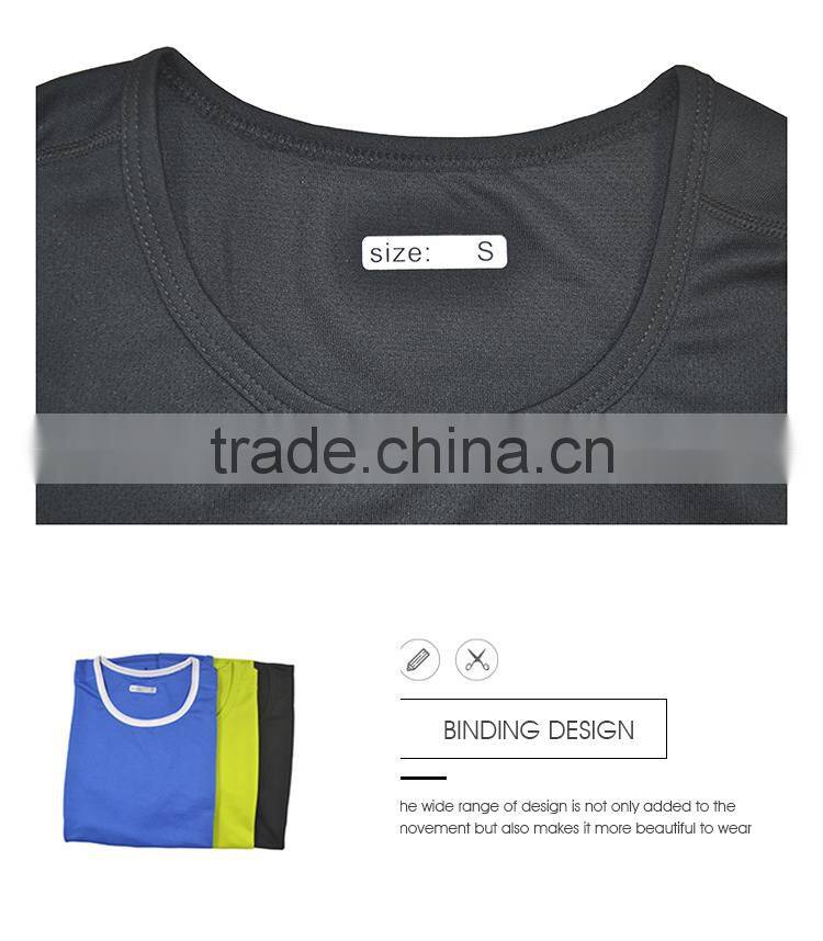 Custom sublimation gym fitness 100% polyester dry fit running shirts/t-shirt