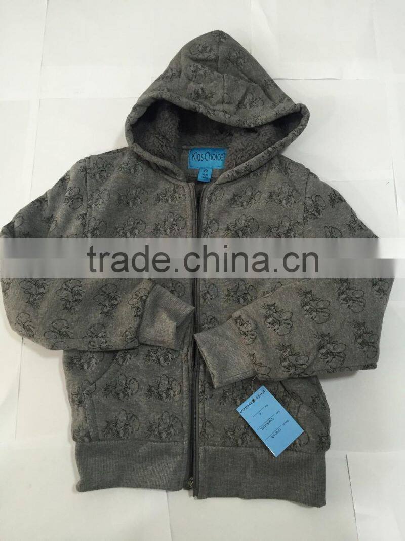 Children clothes boy coat hoody jacket with pattern