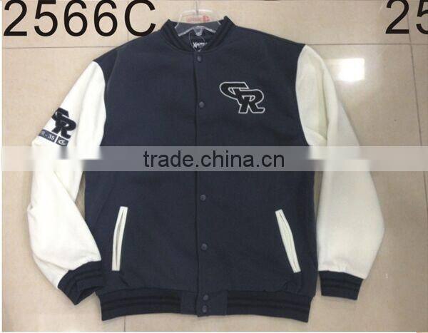 factory 2015 mens custom plain varsity jacket