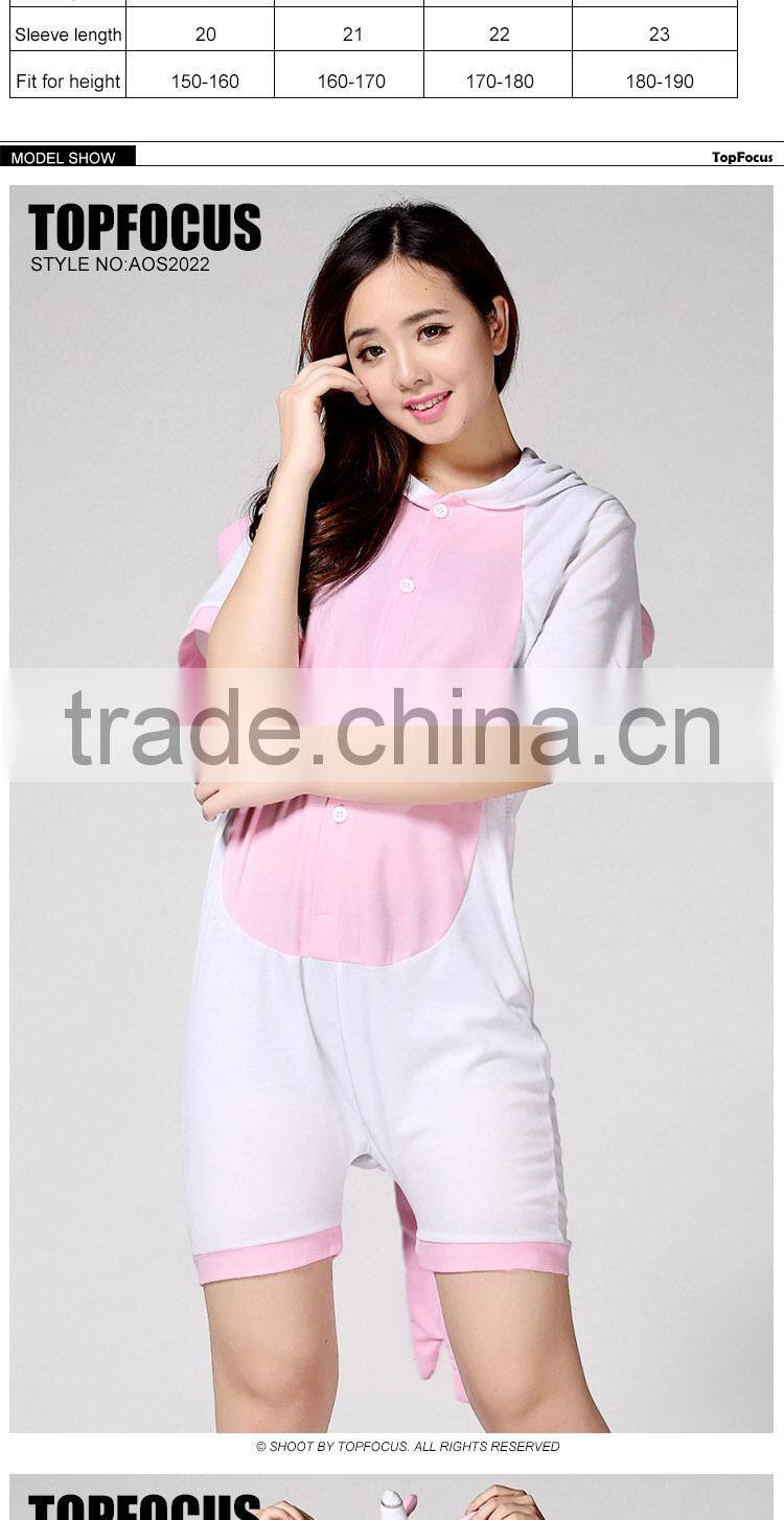 China Supplier 2014 Adult Contemporary Pink Unicorn Animal Pattern Short Sleeves Summer Evening Women Dresses