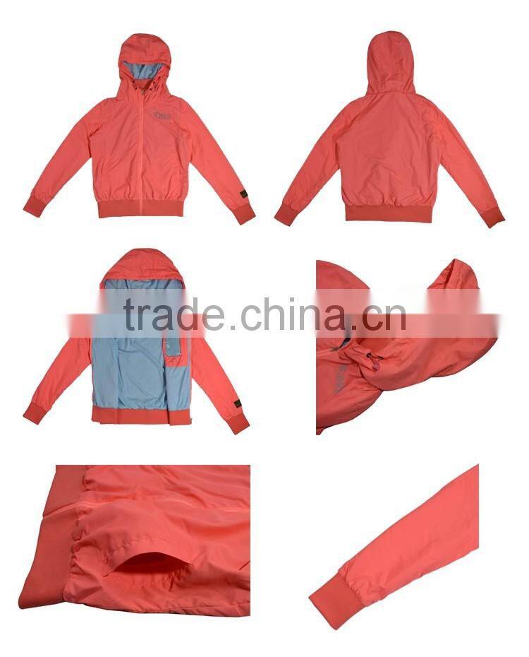 Fashion Spring Waterproof Jacket With Single Jersey Lining For Women