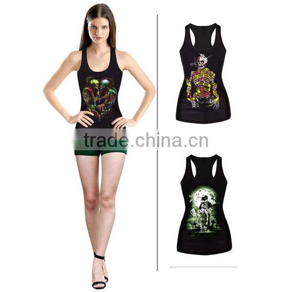 New Arrival Customized Women Tight Print Tank Top
