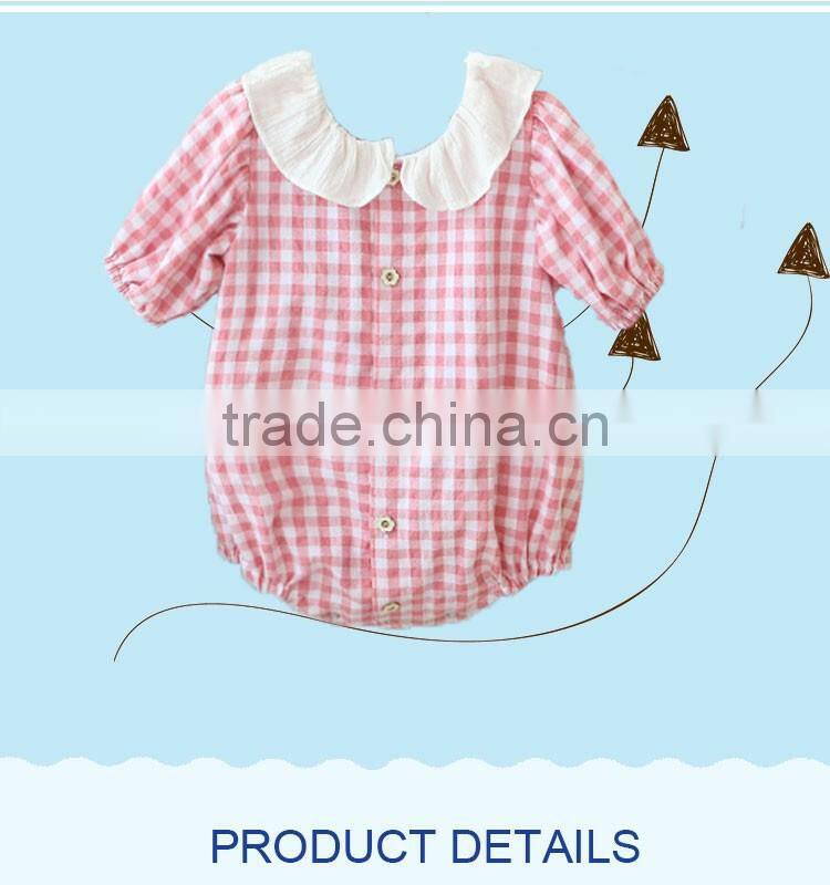 Female plaid Organic Cotton Baby Bodysuit