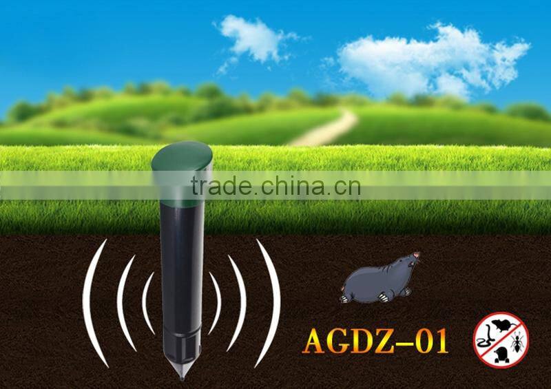 Garden Use China supplier battery powered CE RoHS sound vibration electronic pest control mole mice repellent