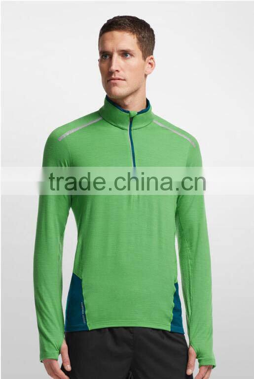 Factory Wholesale Plain Fitted T-Shirts Half-Zip Round Neck Sweatshirt