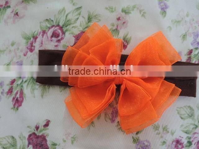 2017Lovely Style Princess Girls Hair Accessories Bowknot Elastic Headband Girls Many Colors Choice