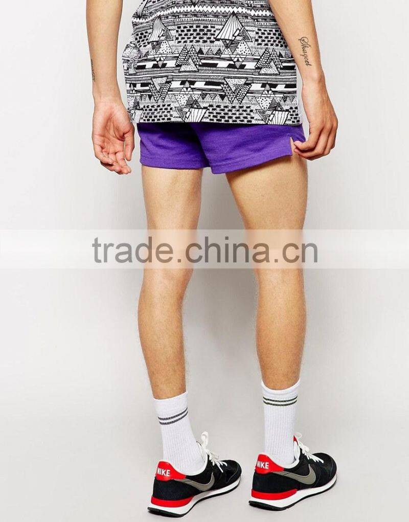 cheap CUSTOM MEN'S cotton spandex Jersey Shorts/pants in SUPER Short Length hot shorts