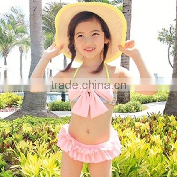 2016 Children swimsuit floral bikini girls swimwear three-piece floral bikini