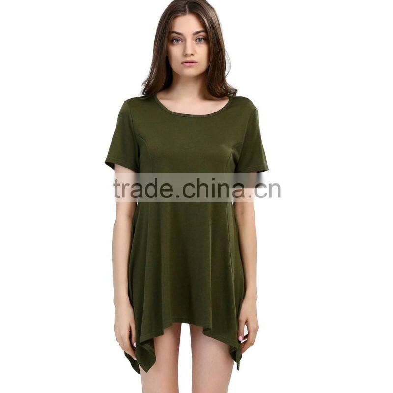 Clothing factory new fashion Short sleeve blouse designs for hot sale 2017