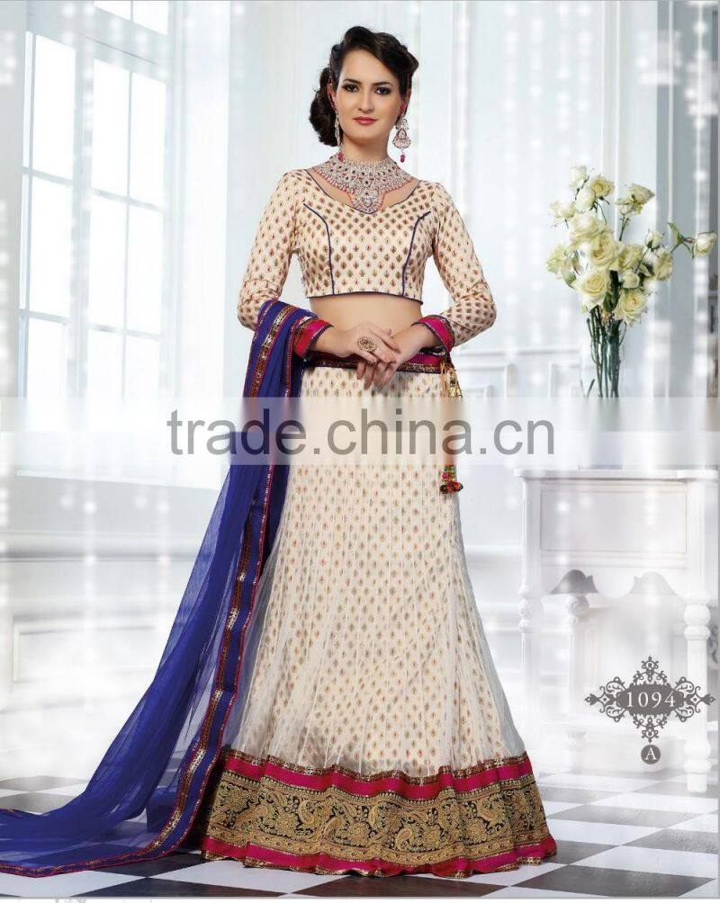 Semi Stitch Flourish Elegant Heavy Work Lehenga Sarees