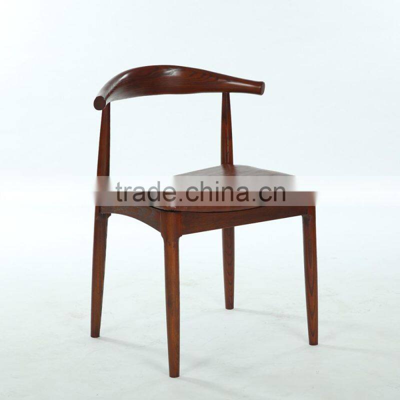 Upholstered Wood Lounge living room Elbow Chair in Walnut