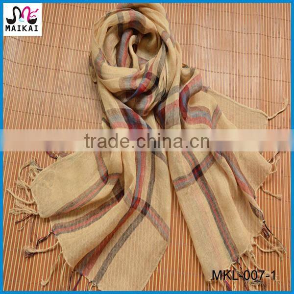 2015 new fashion linen cotton scarf and shawl wholesale