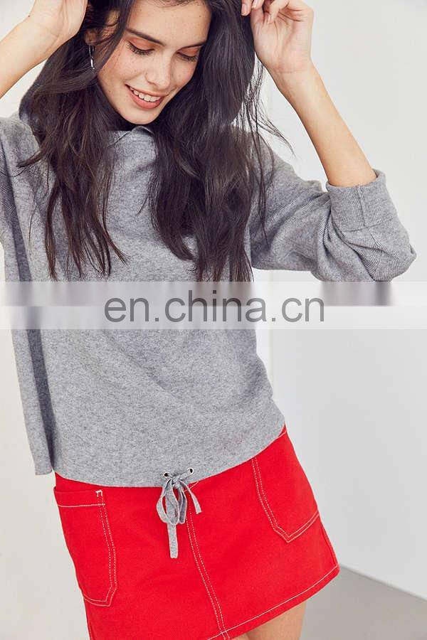 Soft Cotton Oversized Hood Raglan Style Long Sleeves Women Double-knit Hoodie