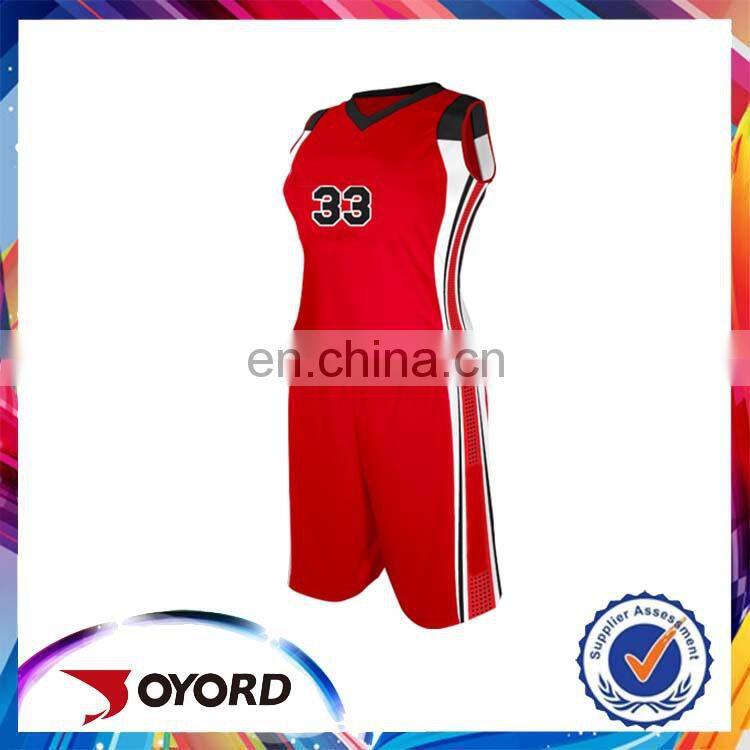 china custom sublimation color blue red yellow basketball jersey uniforms design