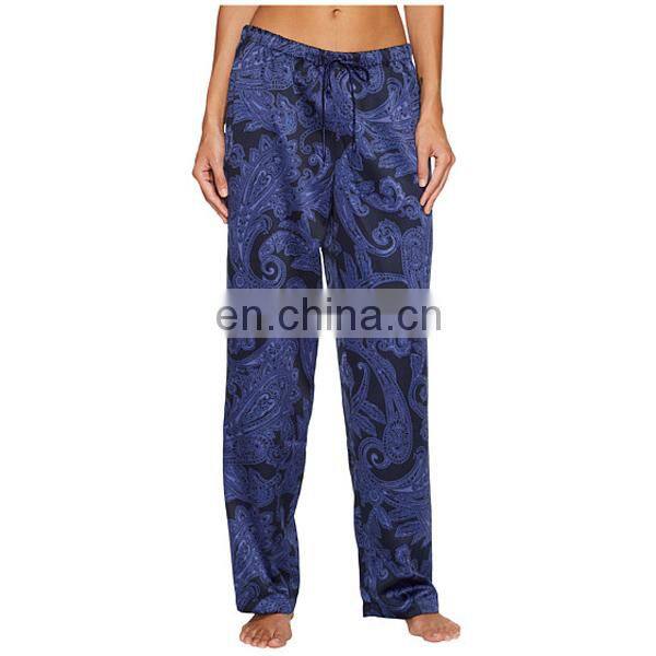 Chinese clothing manufacturers woman customized print satin pajamas sleepwear