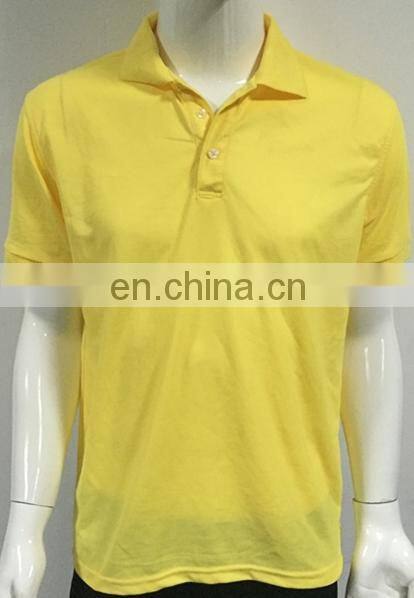 2016 Men's fashion polo with yellow color