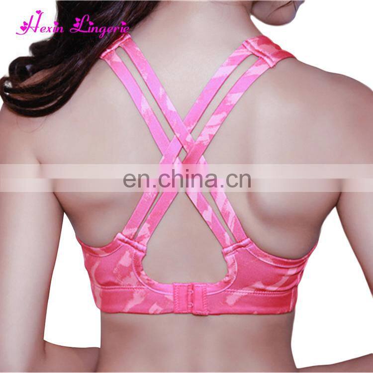 Light Pink Moisture Wicking Net Front Athletic Hot sex Sport Bra