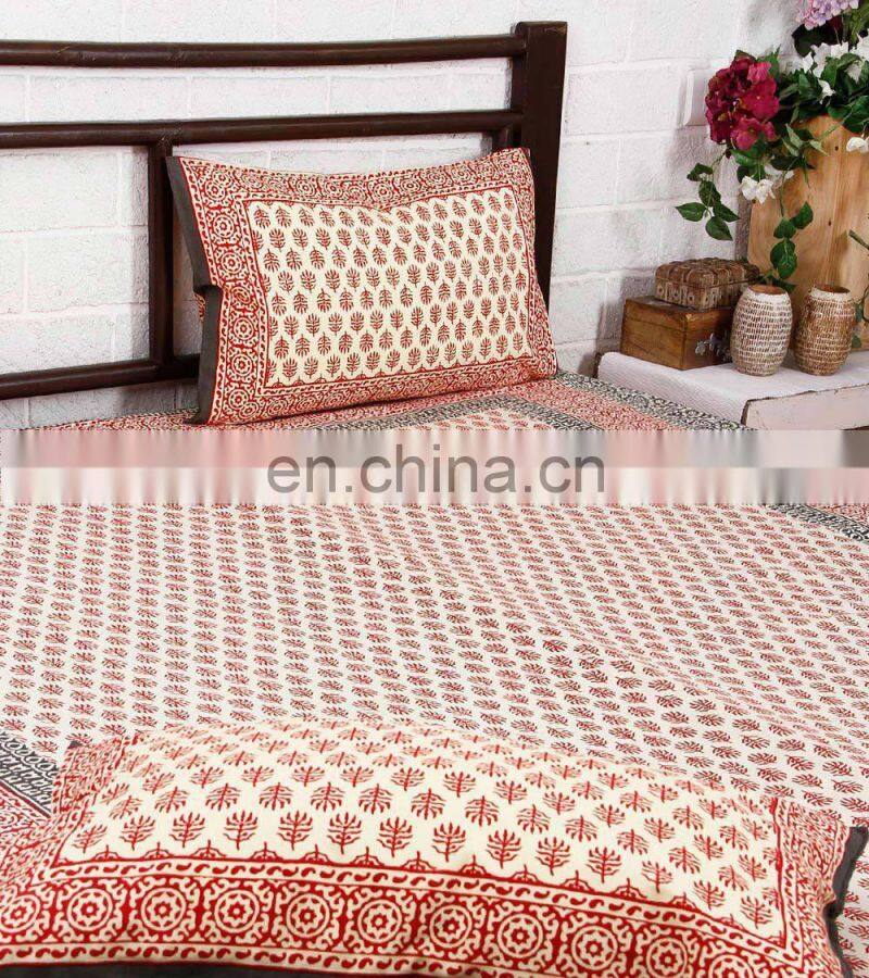 export quility hand blok printed /screen printed bedsheet /wedding set / Comforter Set