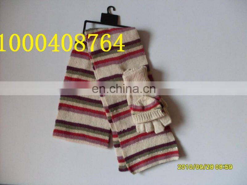 girl and boy fashion knitted hat and scarf set high quality