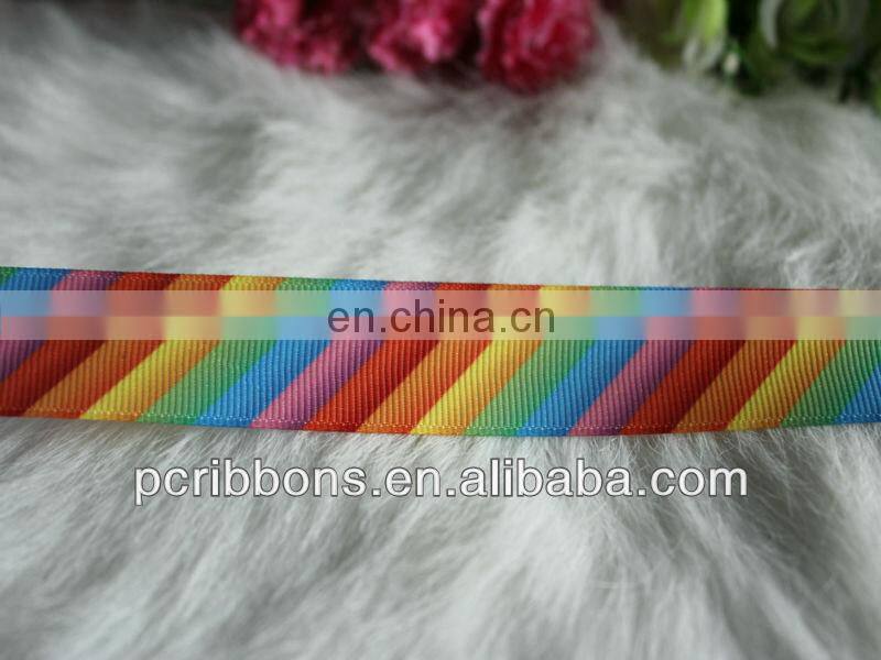 Fashion rainbow stripe ribbon