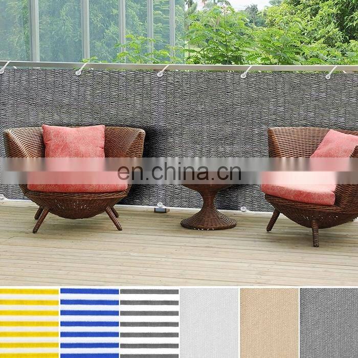virgin material hdpe white and yellow striped privacy screen net/balcony net