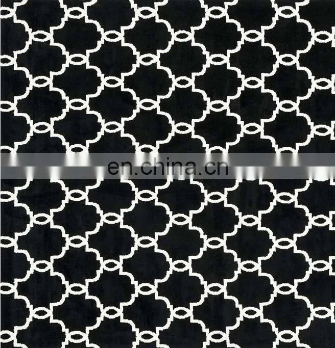 MACHINE KNITTED MICRO FIBER RUG - M504 MODERN PATTERN DESIGN RED/BLACK