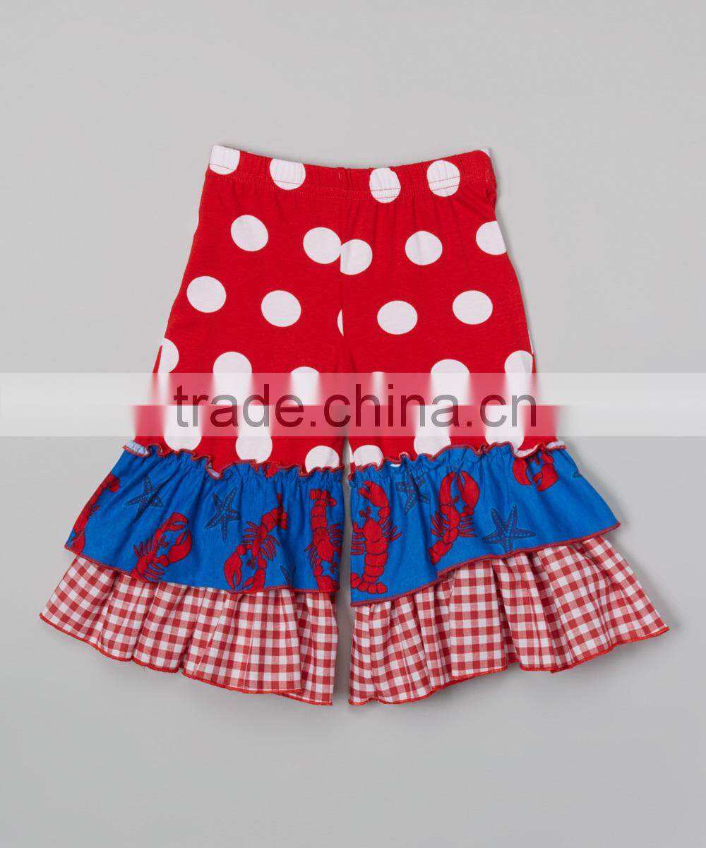 custom dongguan clothing 100% cotton ruffle strip child wholesale clothing