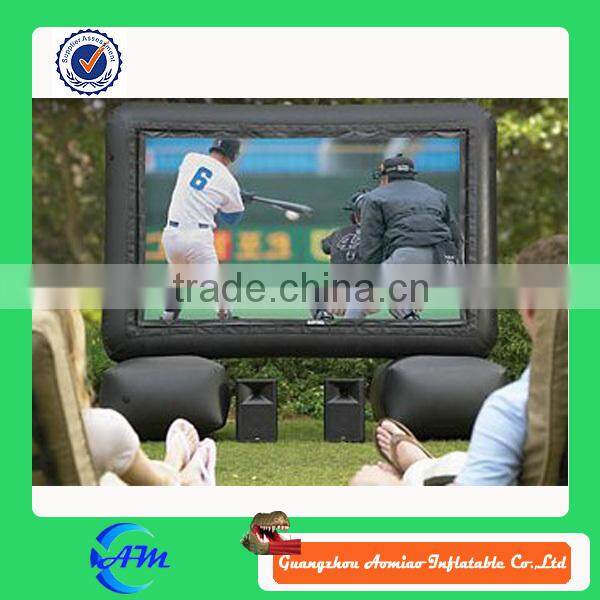 enjoying watching sport project movie screen