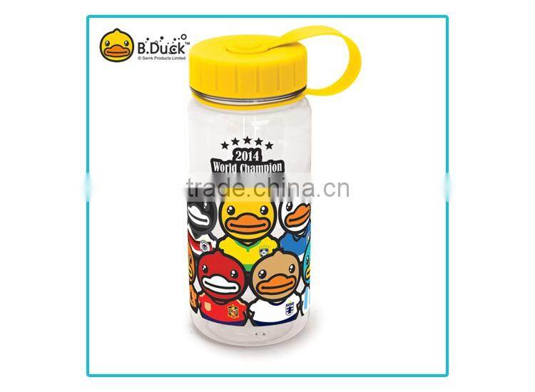 B.Duck design portable plastic sport drink water bottle hot sale