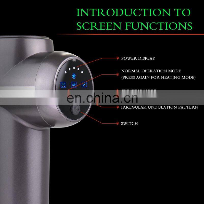 2020 Fancy Design Brushless Massager Low Sound Vibration Muscle Massage Gun with heating head