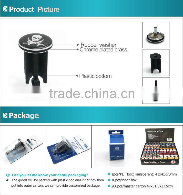 40mm small Design Bade Wannenstopsel for bathroom sink