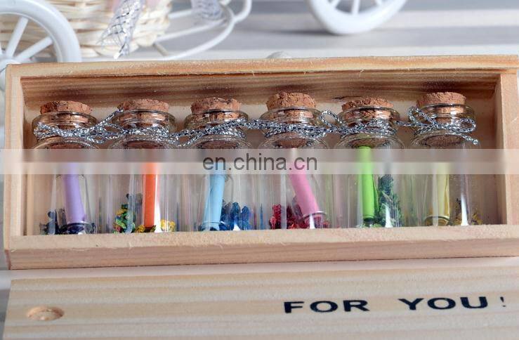 1ml 5ml 10ml 15ml 20ml 30ml 50ml 60ml clear wishing bottle glass vial with wooden cork stopper