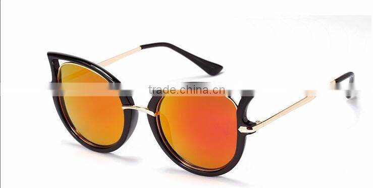 metal temple italy design ce coating mirror round circle sunglasses