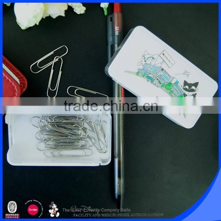 Variety color imprinted on pp box package normal paper clip silver nickel